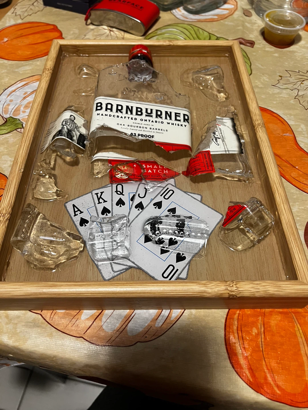 Barnburner Whisky Resin Tray