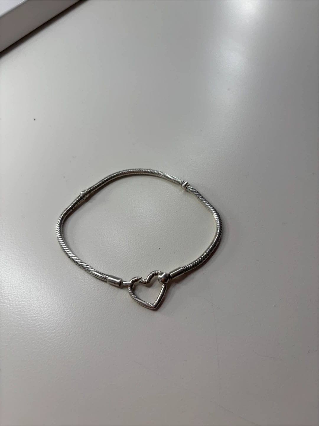 Pandora Heart Closure Snake Chain Bracelet
