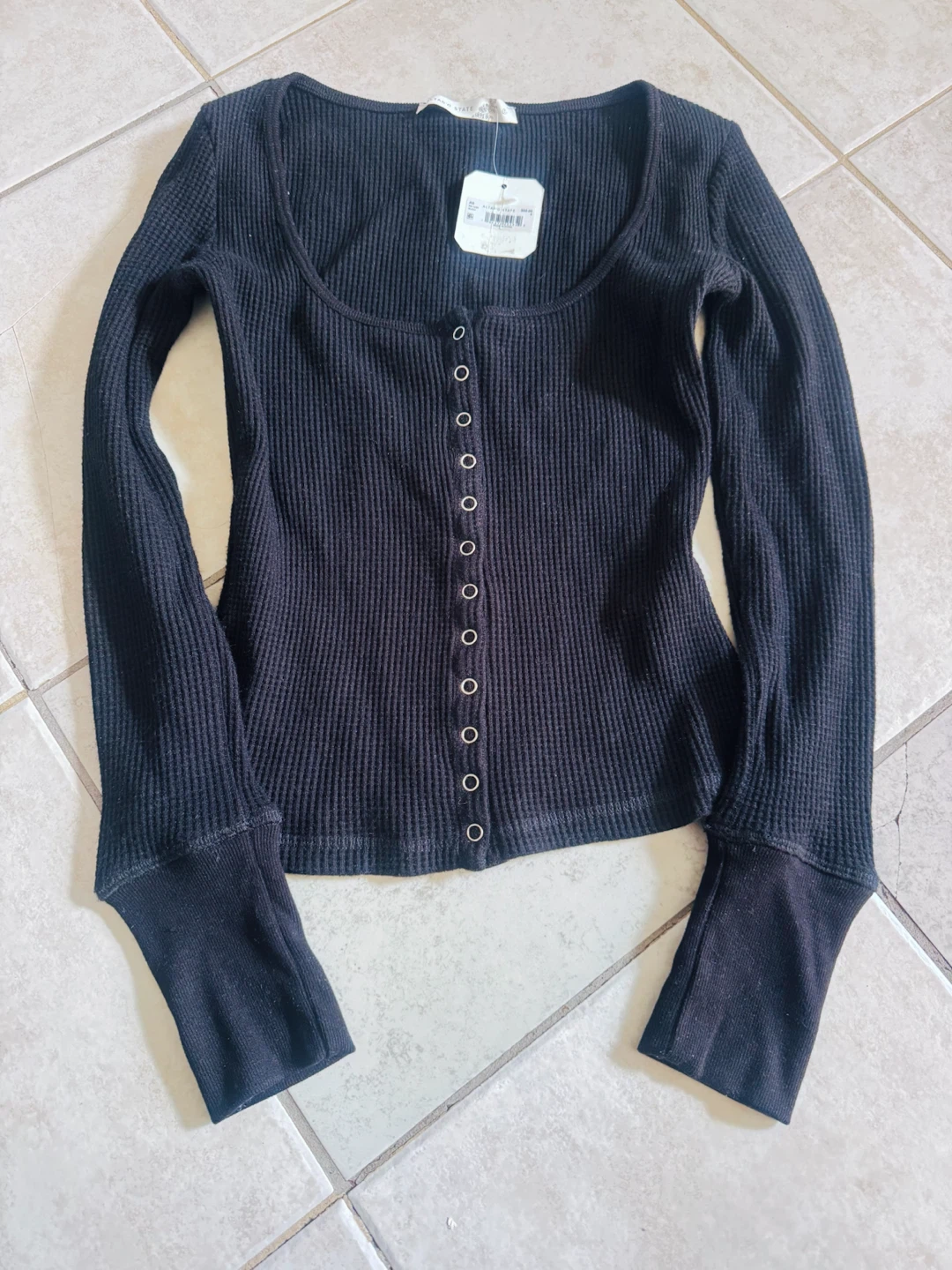 Altar’d state Ribbed-button Long sleeves - photo 2