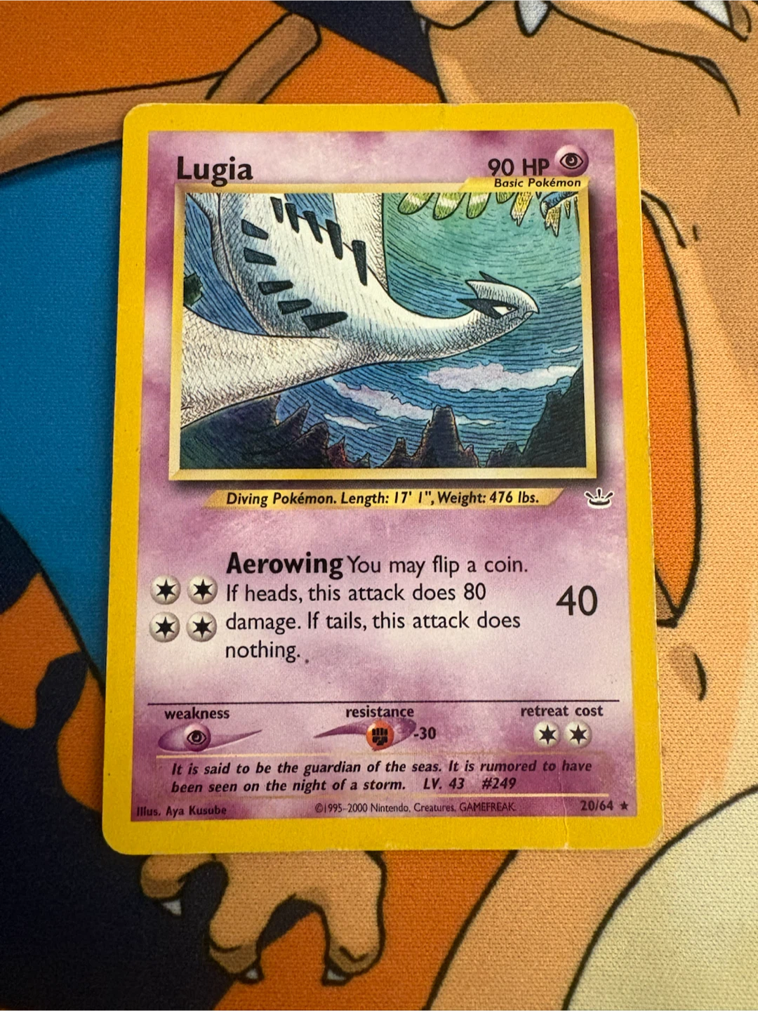 2000 Vintage Lugia Pokemon Trading Card 20/64