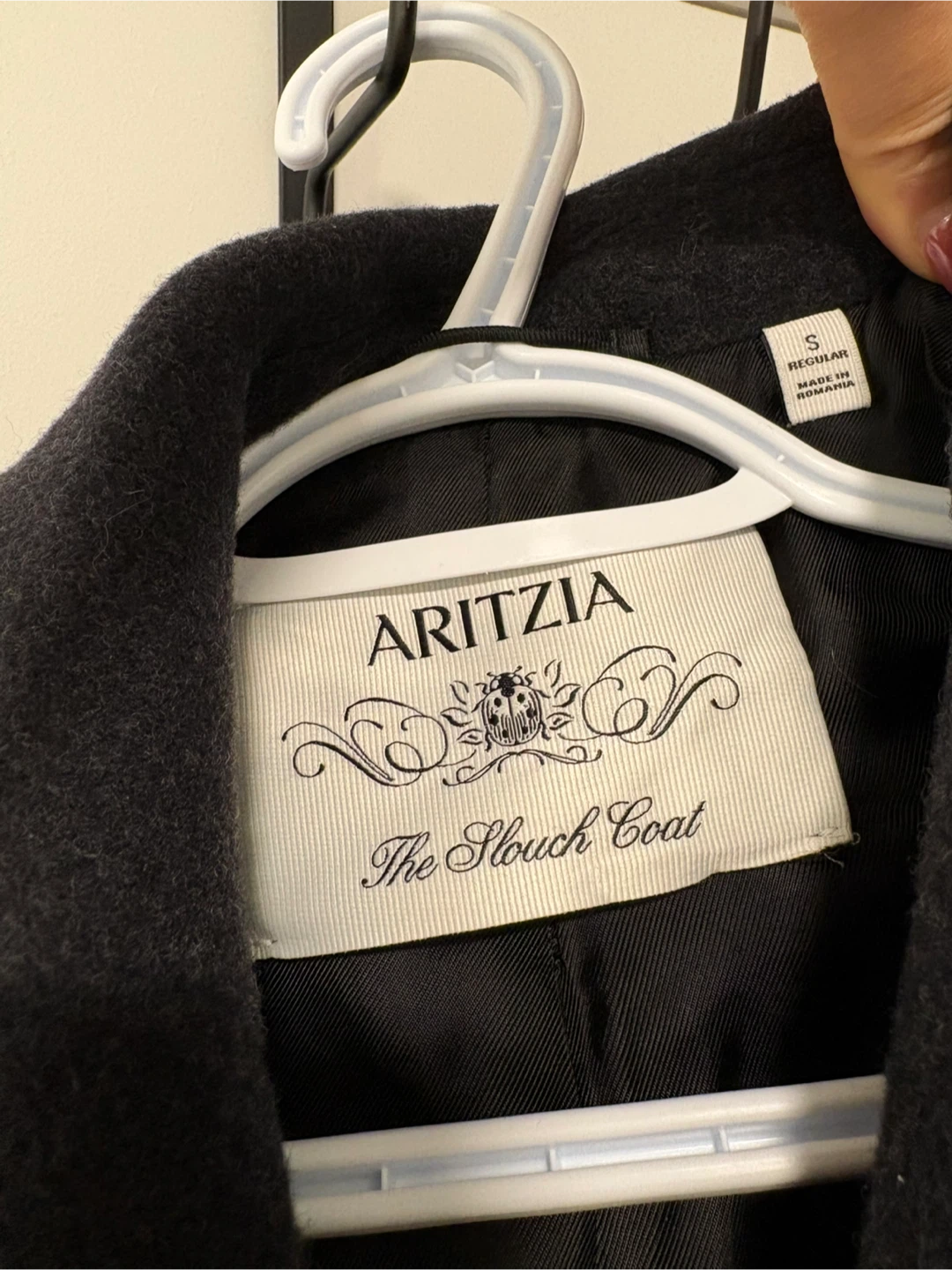 Aritzia The Slouch Coat Heather Black Size S - photo 3