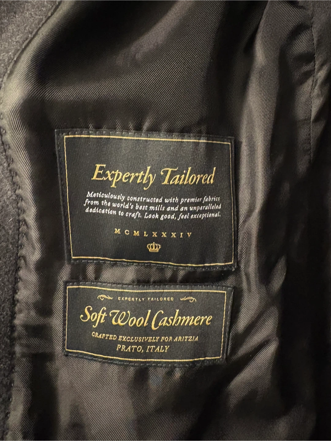 Aritzia The Slouch Coat Heather Black Size S - photo 4