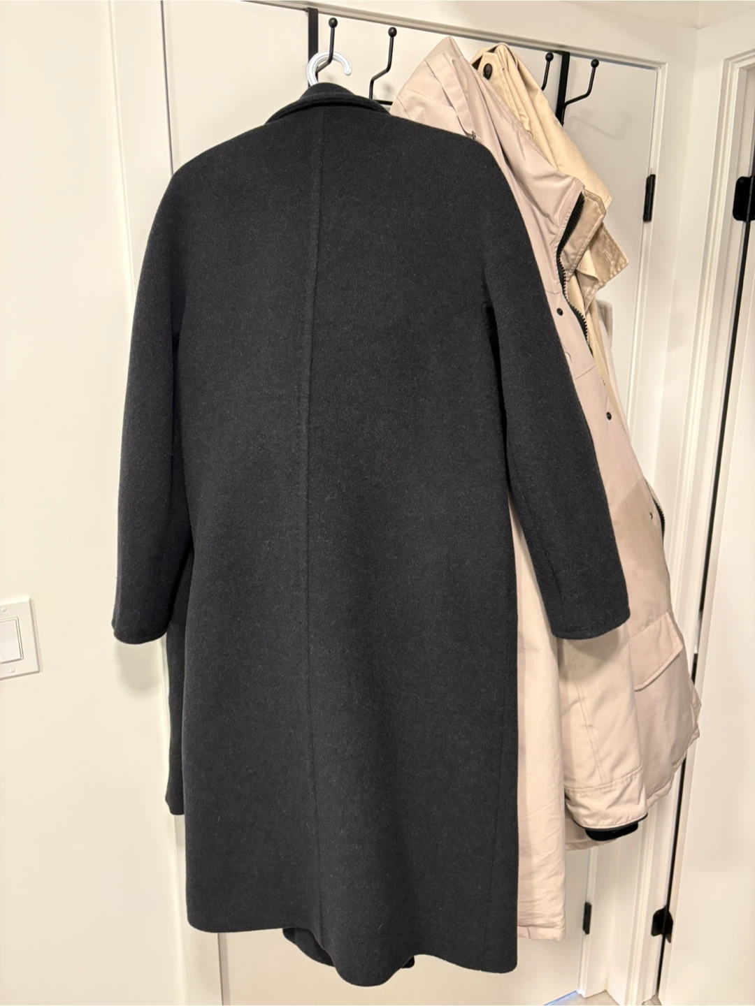 Aritzia The Slouch Coat Heather Black Size S - photo 5
