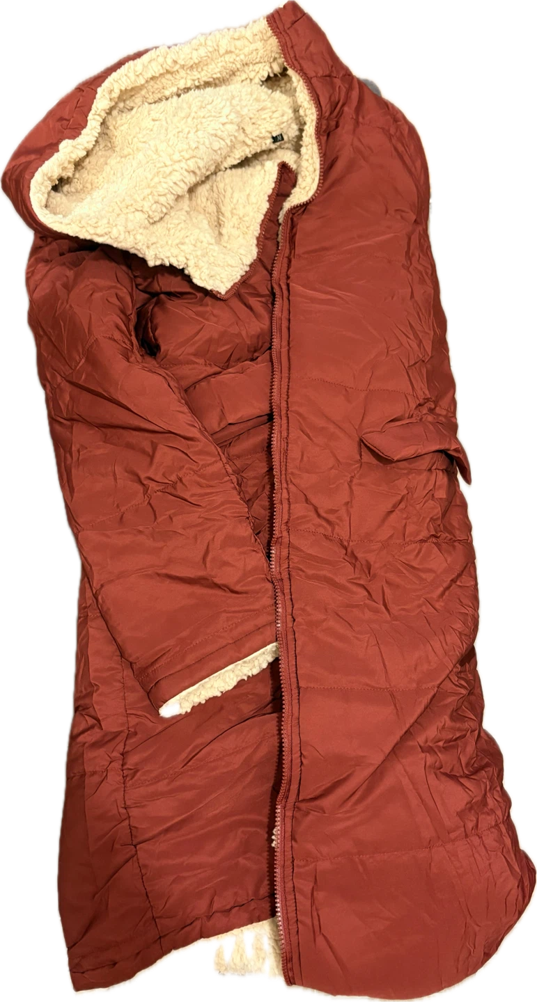 Sherpa Lined Hooded Puffer Coat
