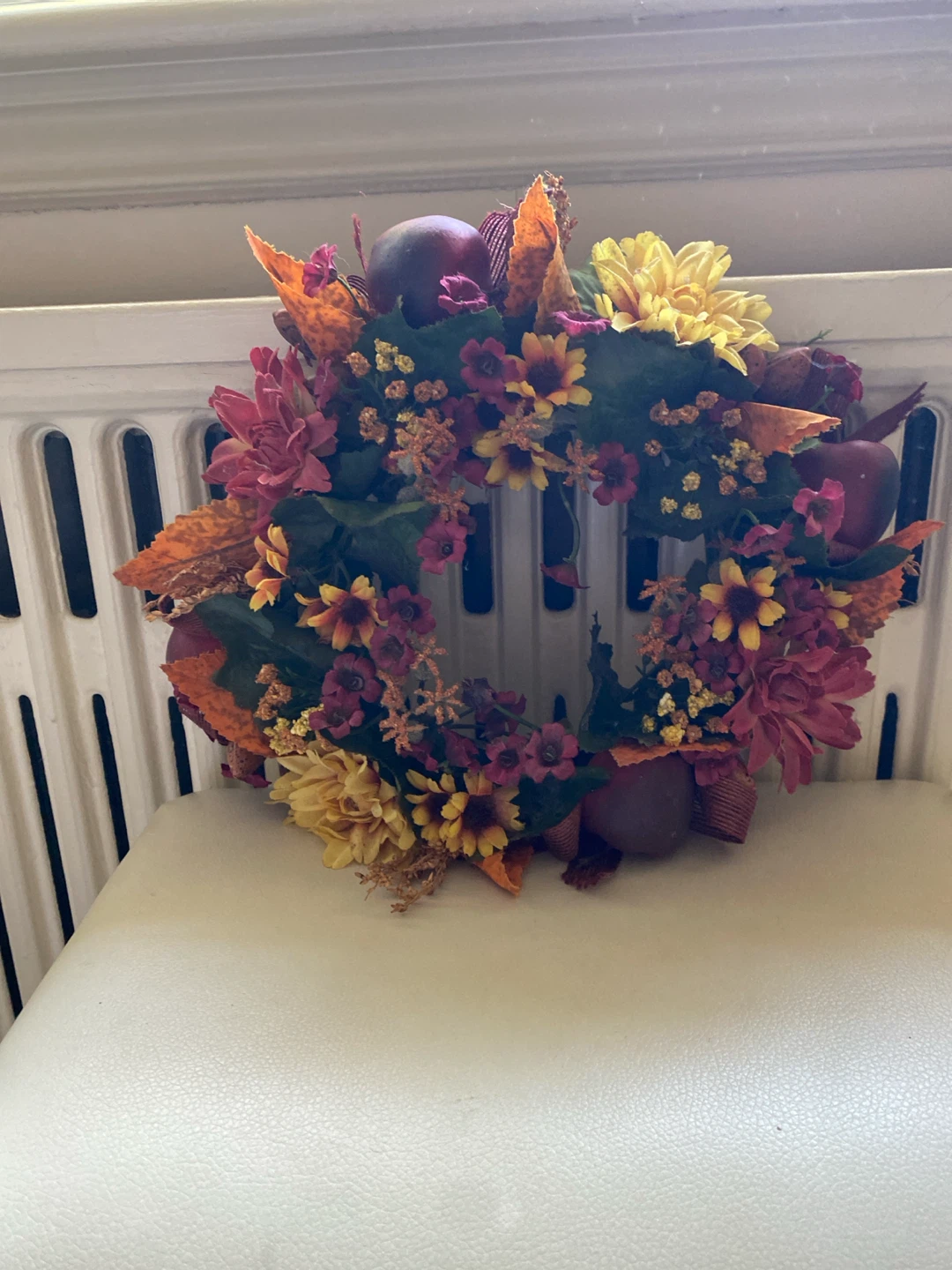 Autumn harvest artificial floral wreath - photo 2