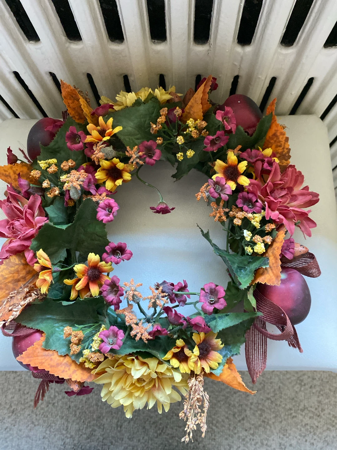 Autumn harvest artificial floral wreath - photo 3