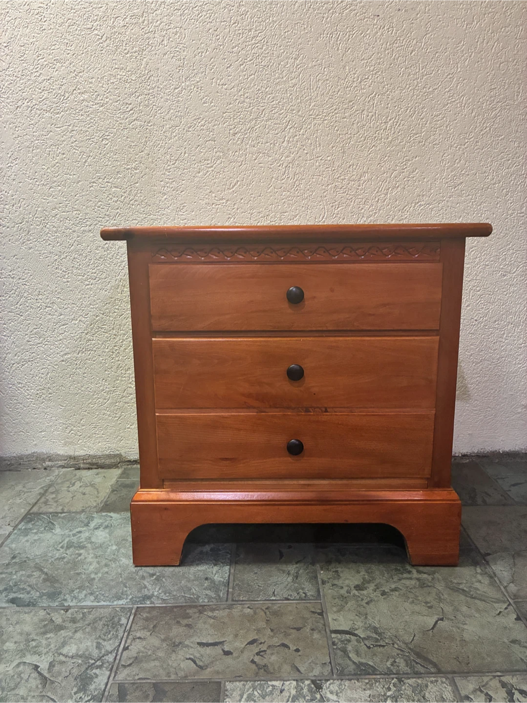 Wooden 3-Drawer Nightstand