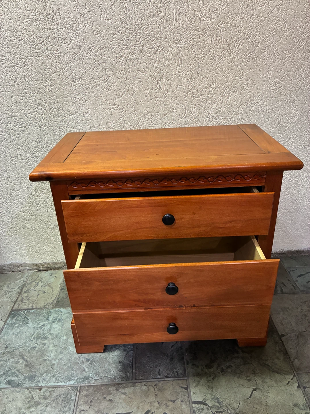 Wooden 3-Drawer Nightstand - photo 3