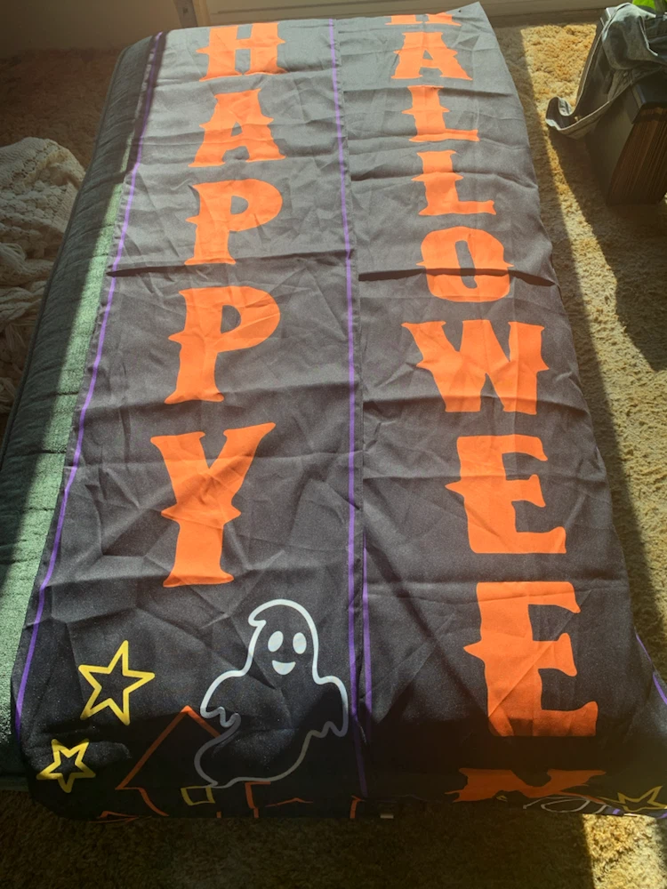 Happy Halloween fabric banner