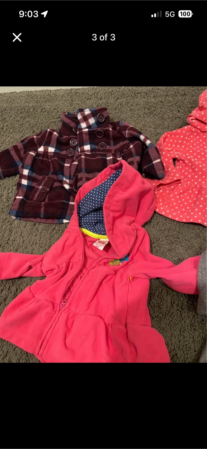 Lot of 5 Baby Girl Jackets and Hoodies - photo 3