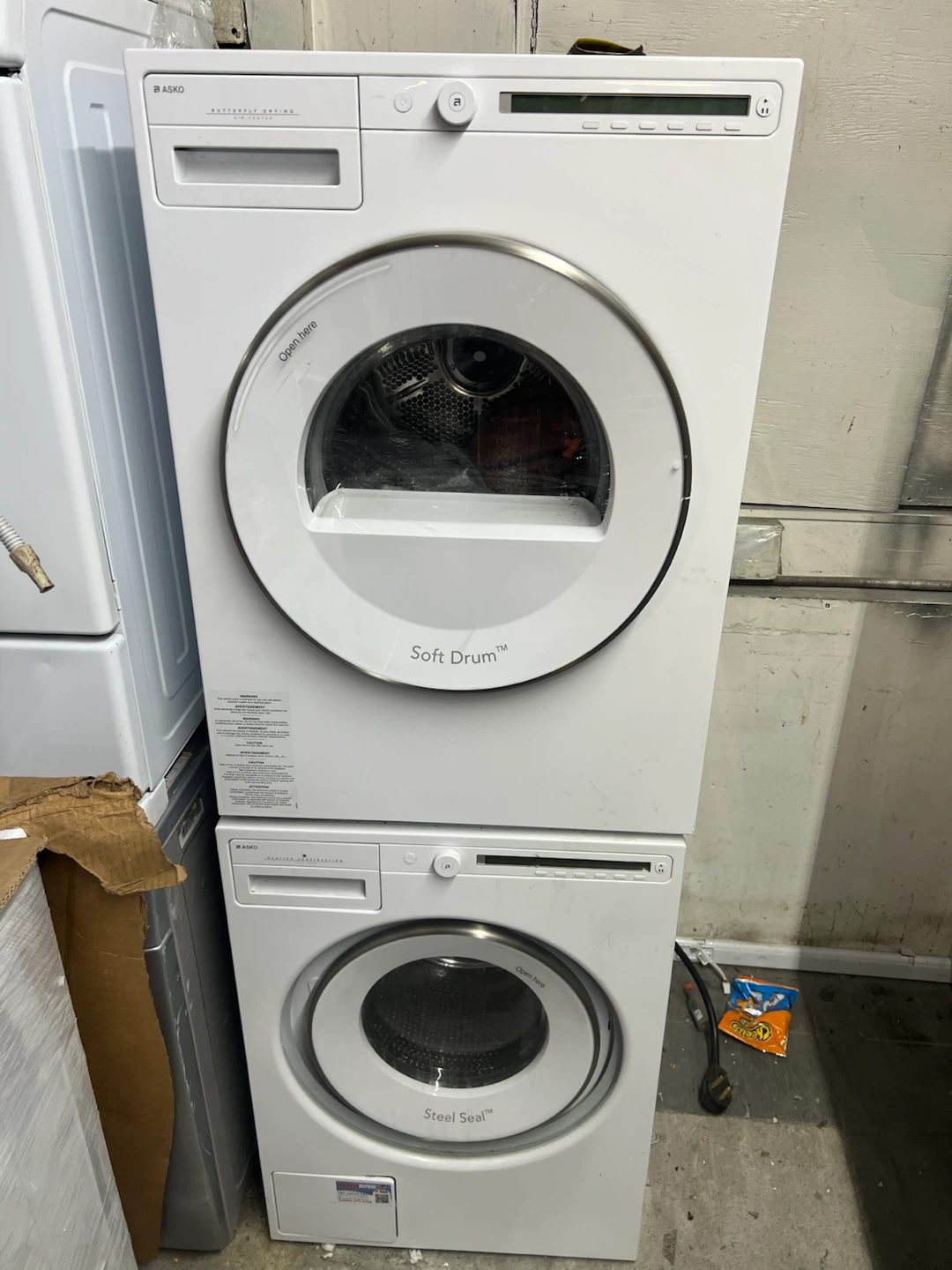 Asko Stacked Clothes Washer and Dryer Set