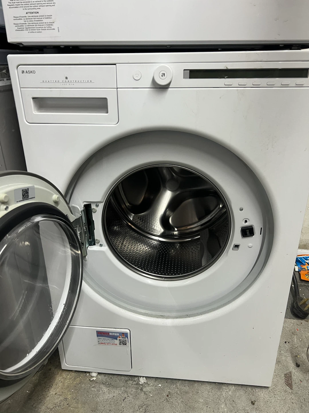 Asko Stacked Clothes Washer and Dryer Set - photo 3