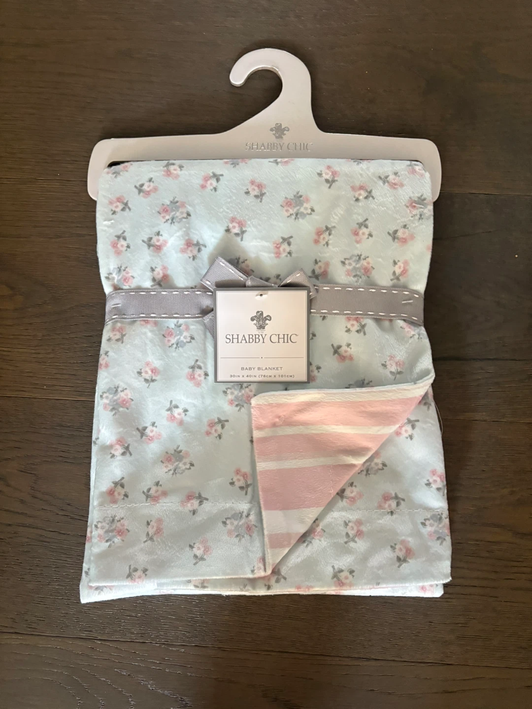 Baby girl floral reversible blanket NWT