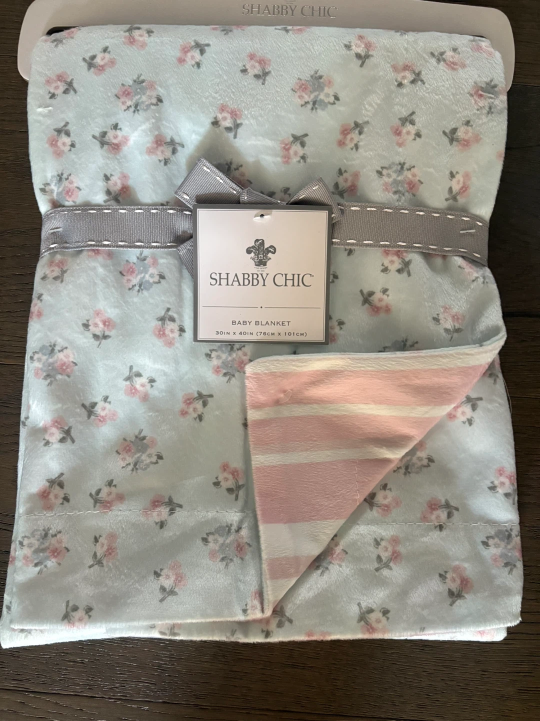 Baby girl floral reversible blanket NWT - photo 3