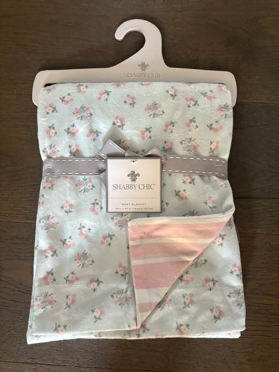 Baby girl floral reversible blanket NWT - photo 4