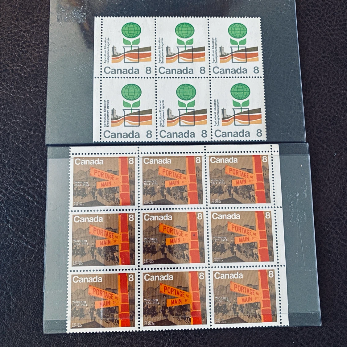Collection of Vintage Canadian Postage Stamp Blocks - photo 2