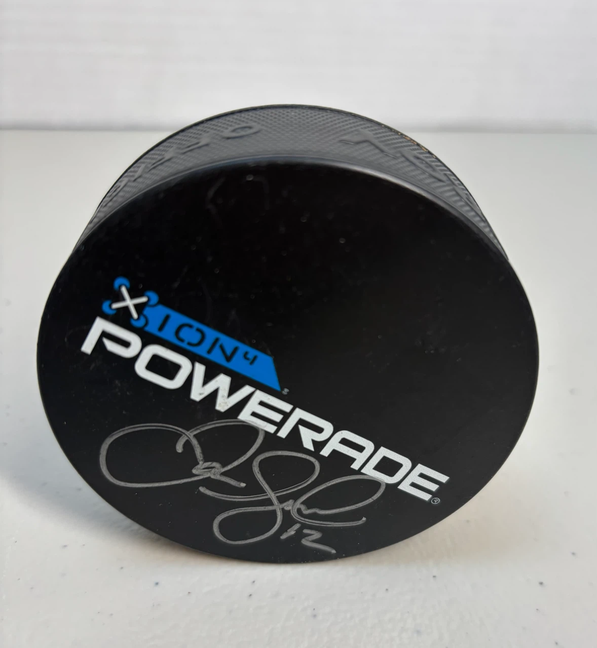 Jarome Iginla Signed Powerade ION4 Hockey Puck – #12 - photo 2
