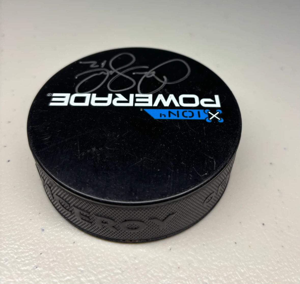 Jarome Iginla Signed Powerade ION4 Hockey Puck – #12 - photo 3