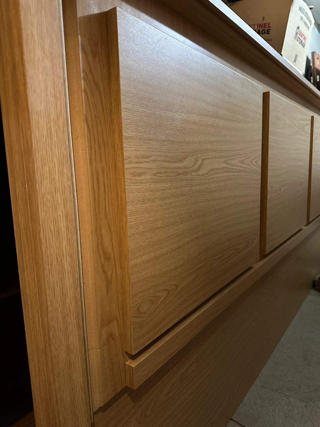 California King Bed Frame & Mattress – Light Oak Finish - photo 2