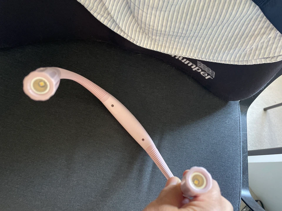 Pink Rechargeable Hands-Free Neck Reading Light - photo 2