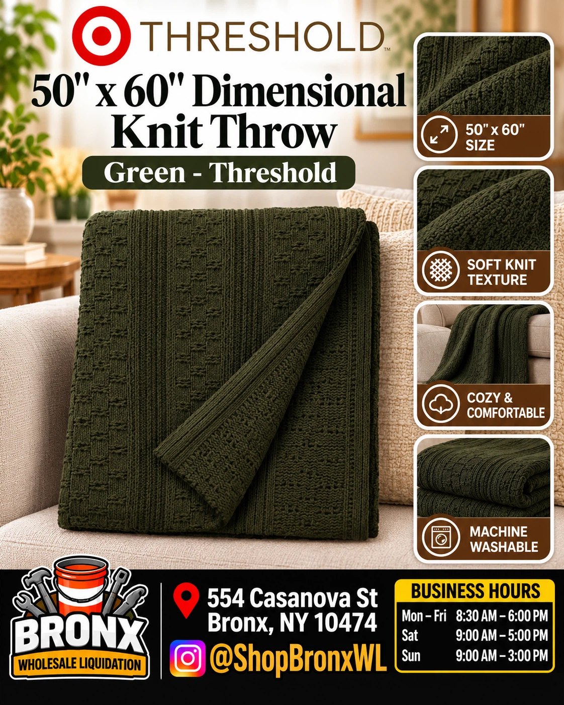 Threshold Dimensional Knit Throw - photo 4