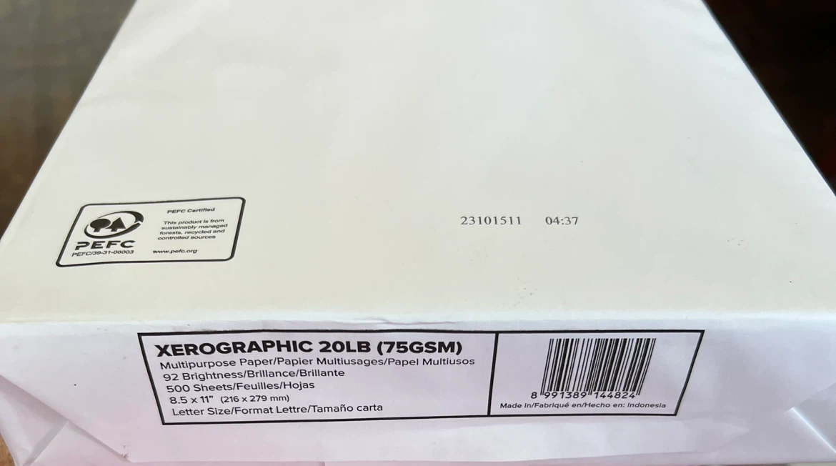 (Each box 25$) Three Reams of Xerographic Multipurpose Paper