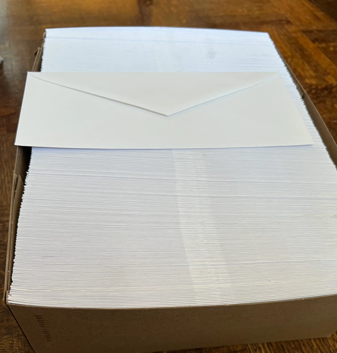 (500piecees)Box of White Business Envelopes