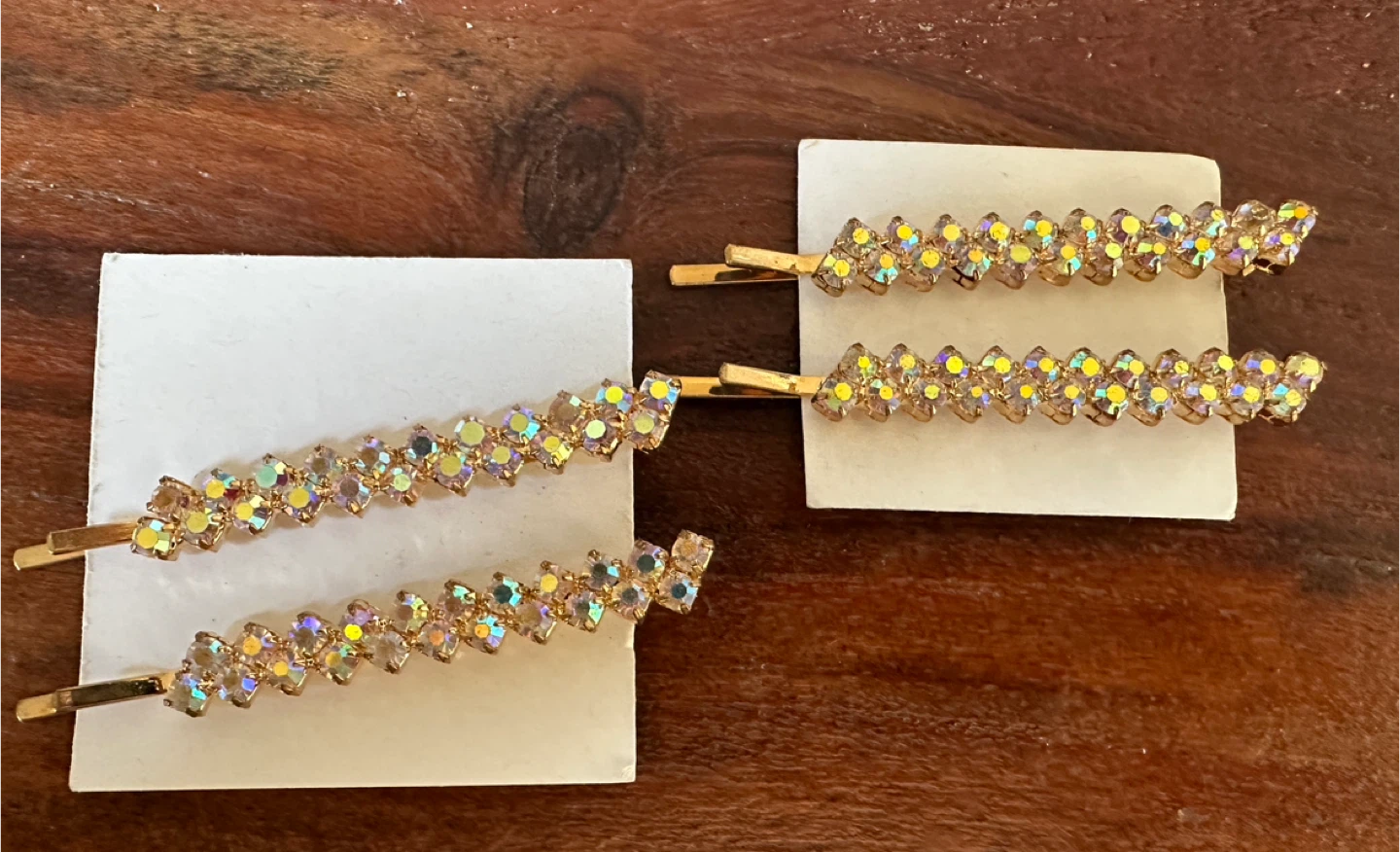 Set of 4 Rhinestone Hair Clips