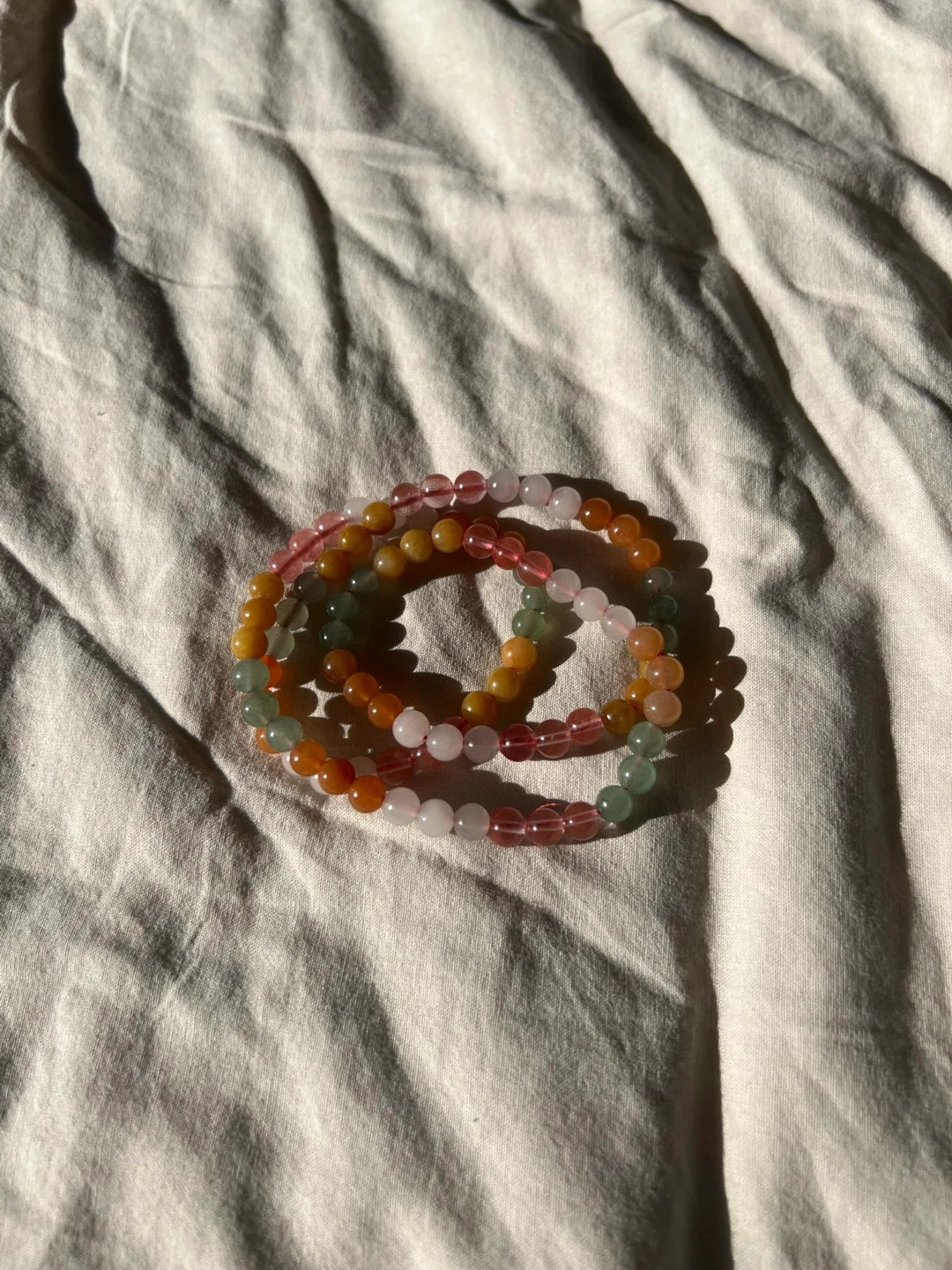 6mm natural Yanyuan agate multi-loop bracelet/necklace