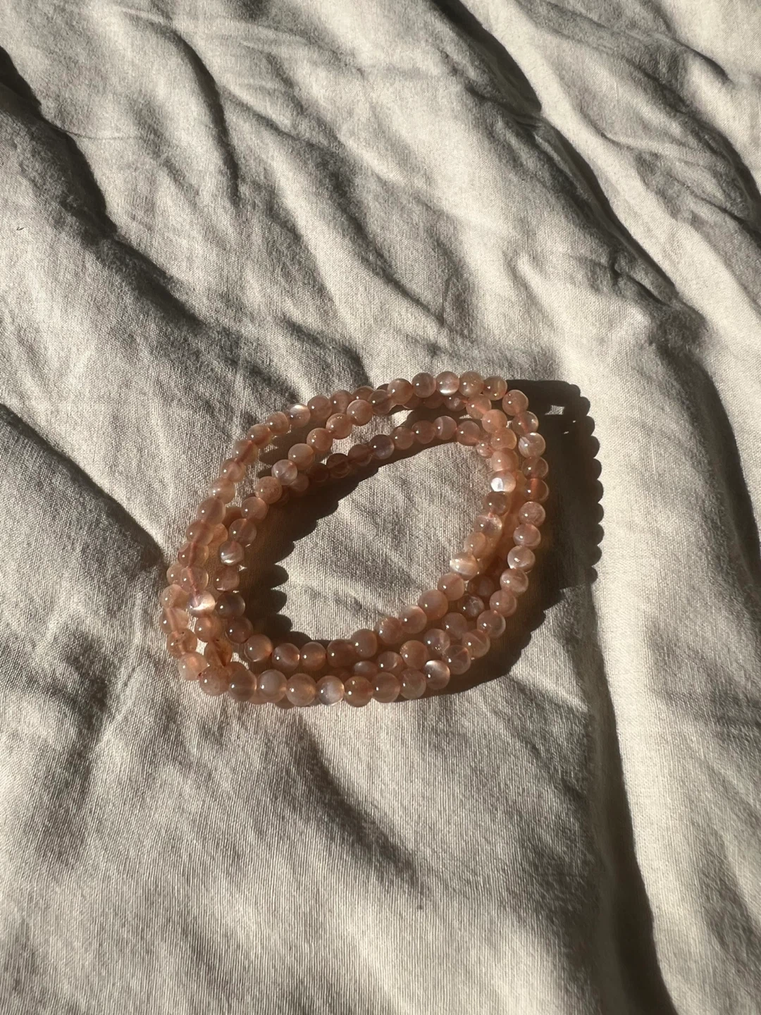 4.5mm natural golden sunstone multi-loop bracelet/necklace