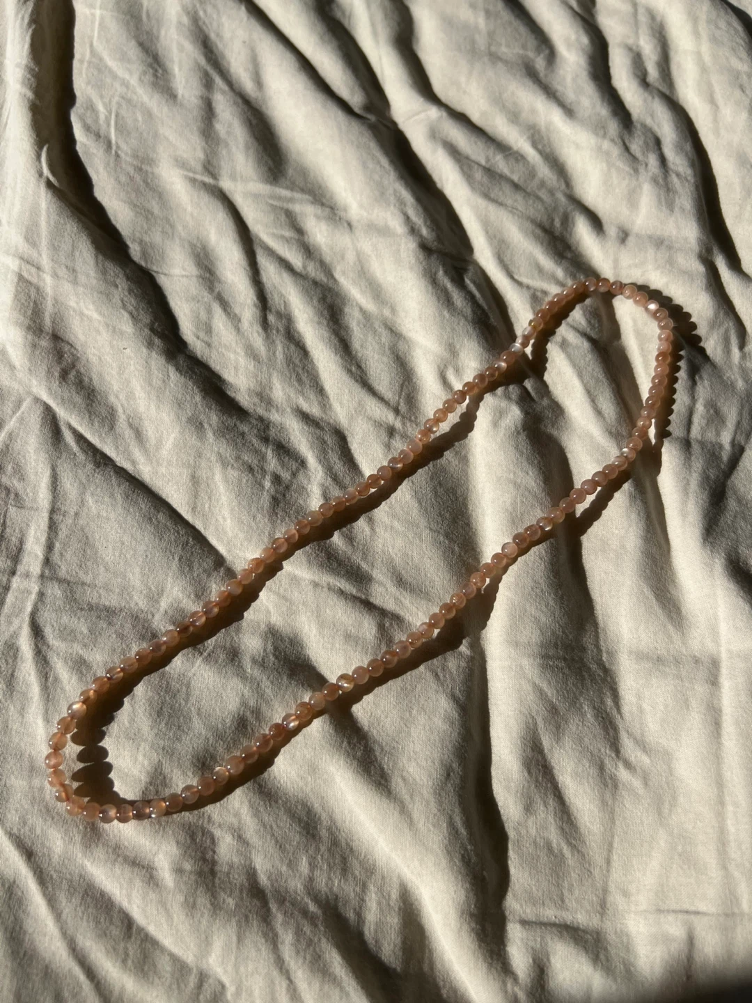 4.5mm natural golden sunstone multi-loop bracelet/necklace - photo 2