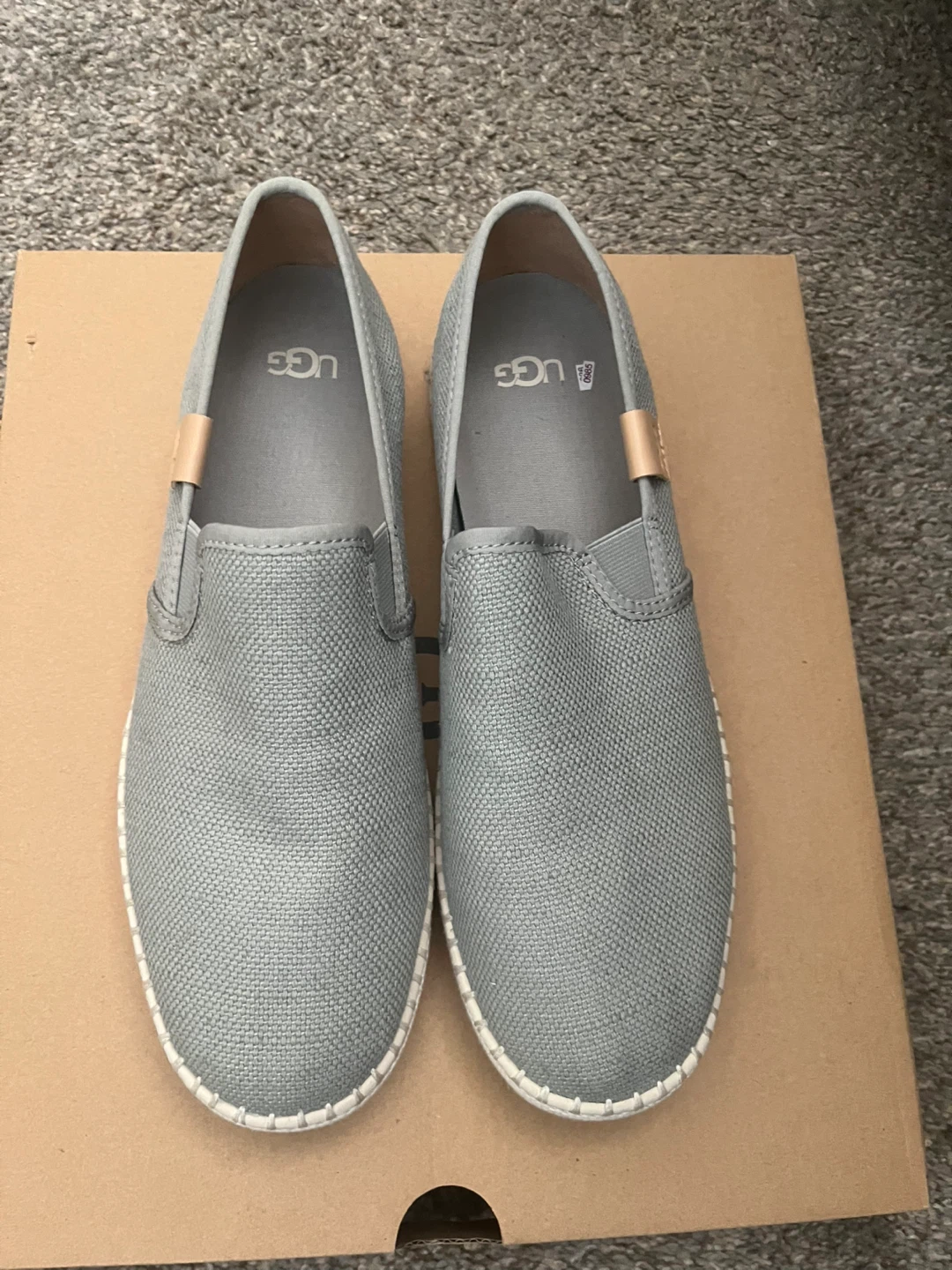 UGG Women's Luciah Slip-On Sneaker in the cobble gray colorway.