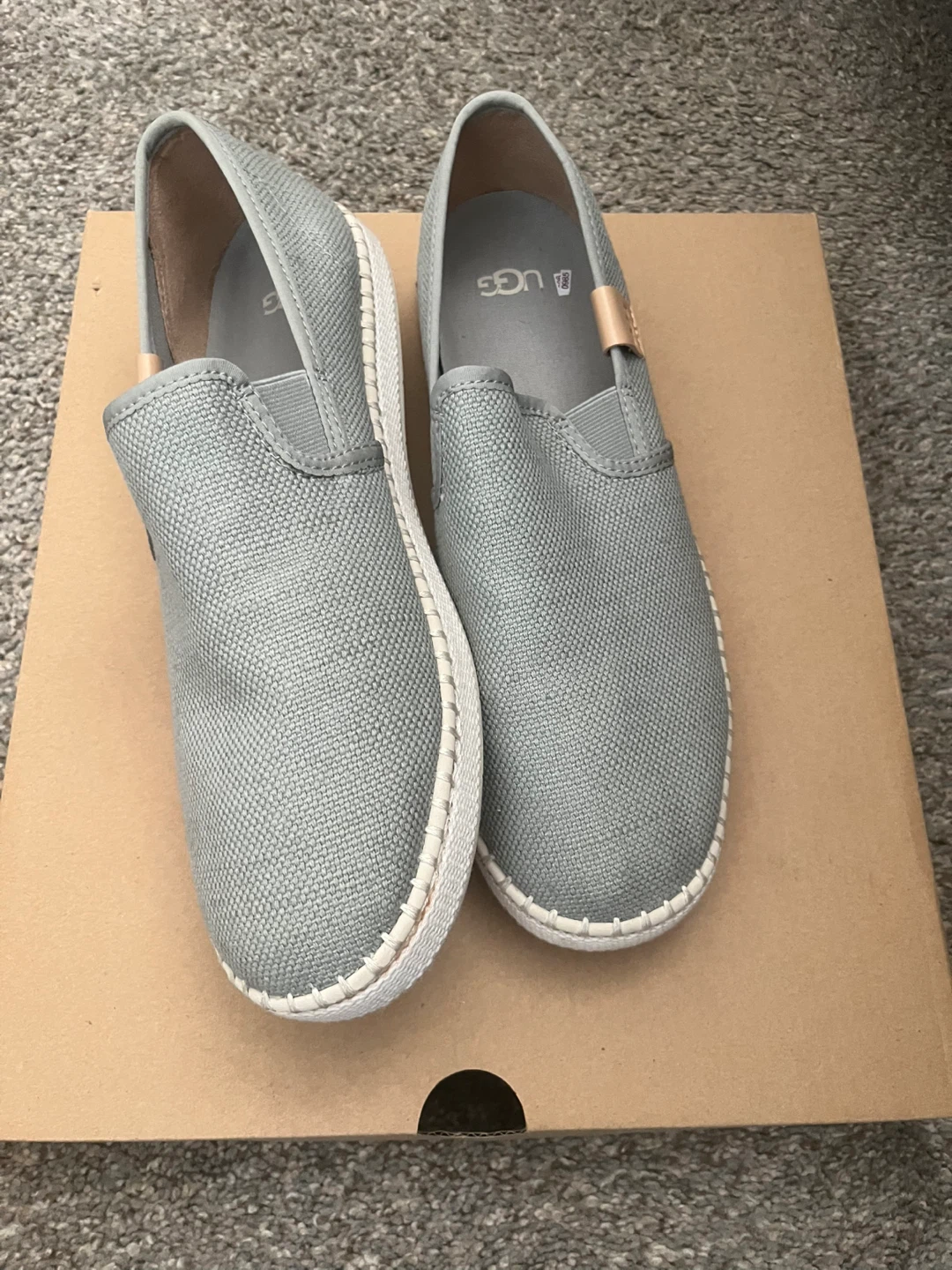 UGG Women's Luciah Slip-On Sneaker in the cobble gray colorway. - photo 2