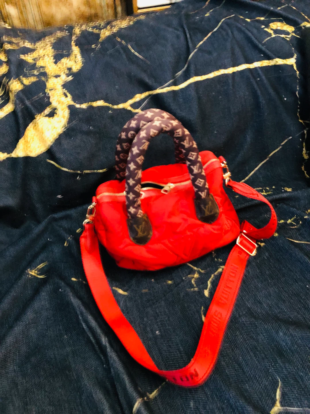 Red  Nylon Shoulder Bag - photo 3