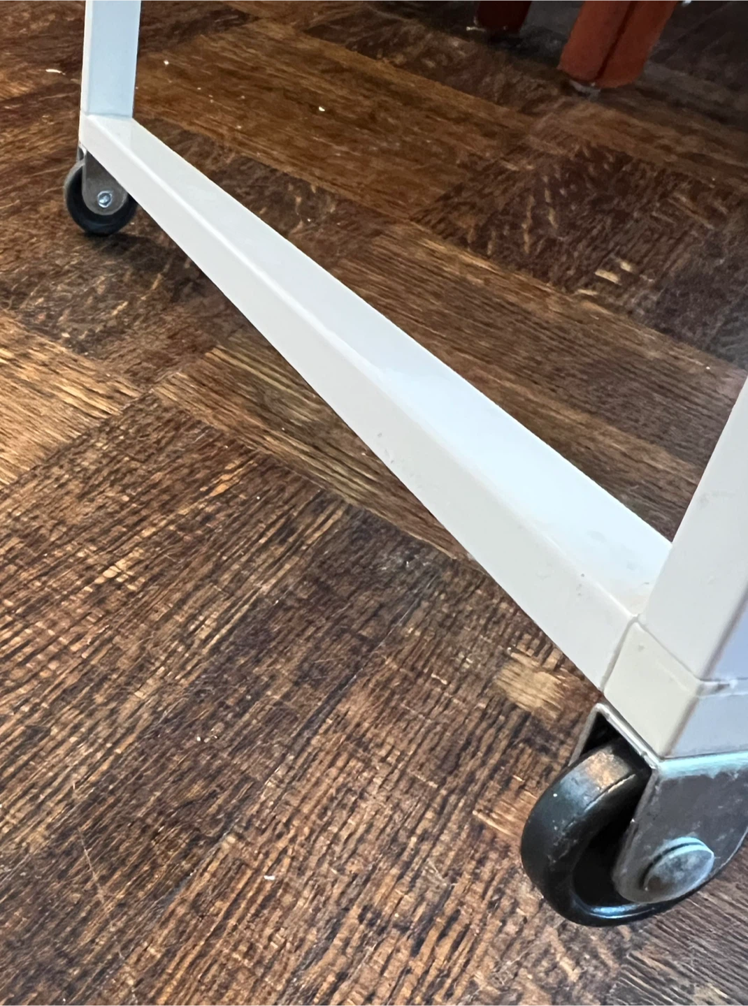 White Metal Mesh Rolling Storage Cart - photo 2