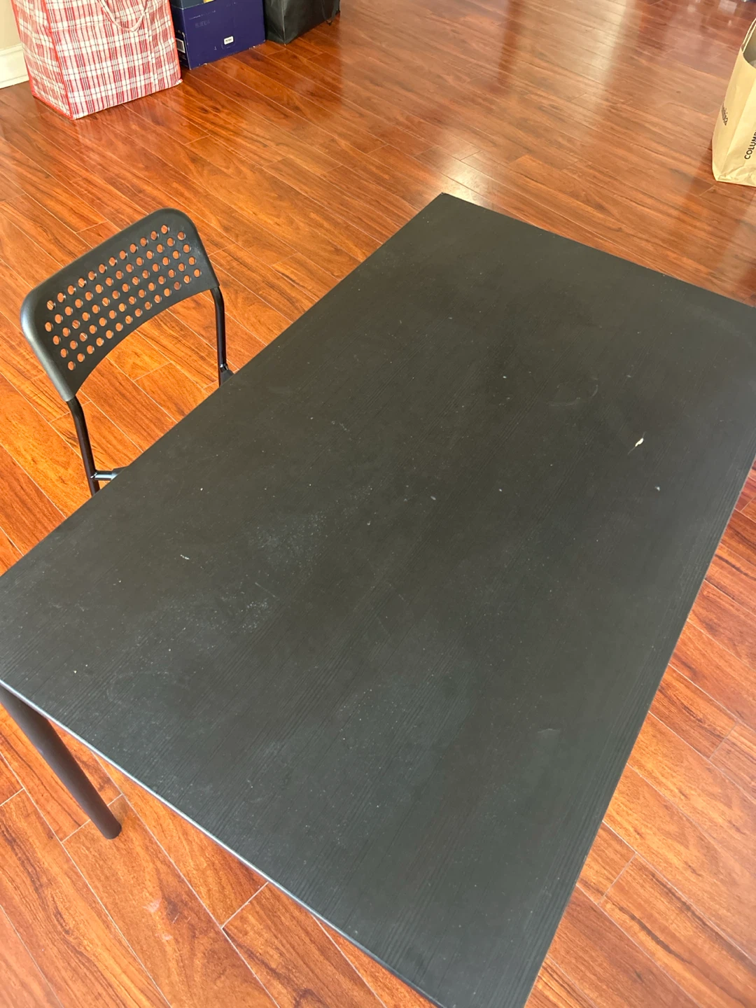IKEA Black Table and Matching Chair