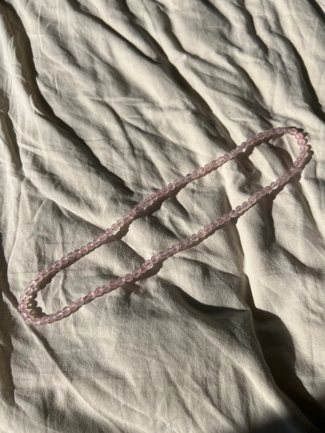 6mm natural rose quartz multi-loop bracelet/necklace - photo 2