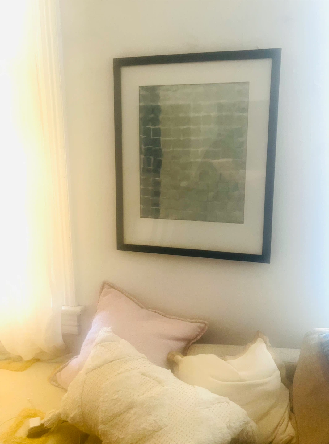 Framed Organza Silk Ombre Wall Art