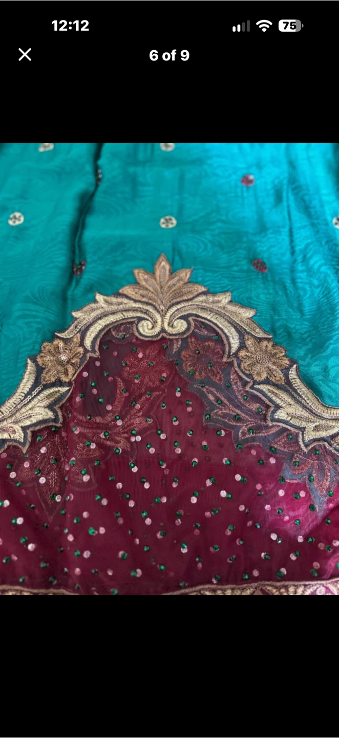 Traditional Indian Sari Set with Blouse