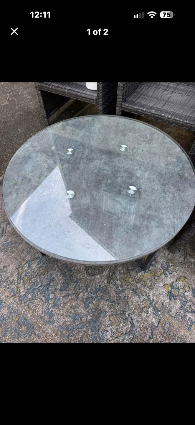 Faux Marble Folding TV Tray Table - photo 2
