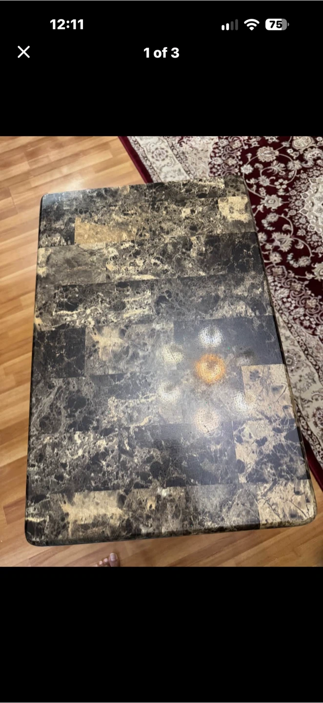 Faux Marble Folding TV Tray Table - photo 3