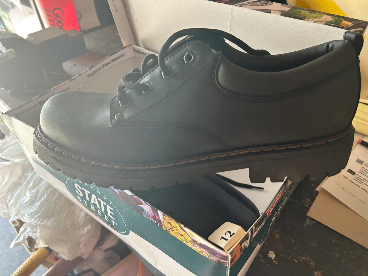 State Street Men's Black Shoes