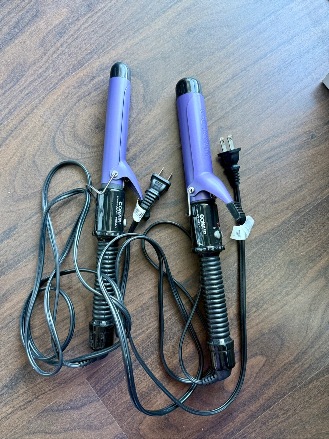 Conair Instant Heat Curling Irons set of 2.