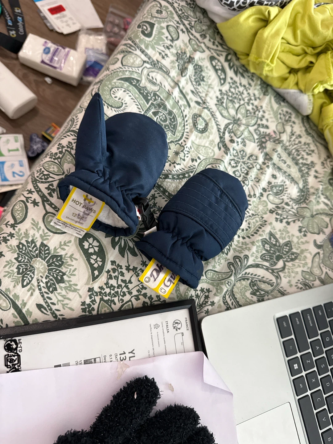 Hot Paws Navy Blue Toddler Mittens