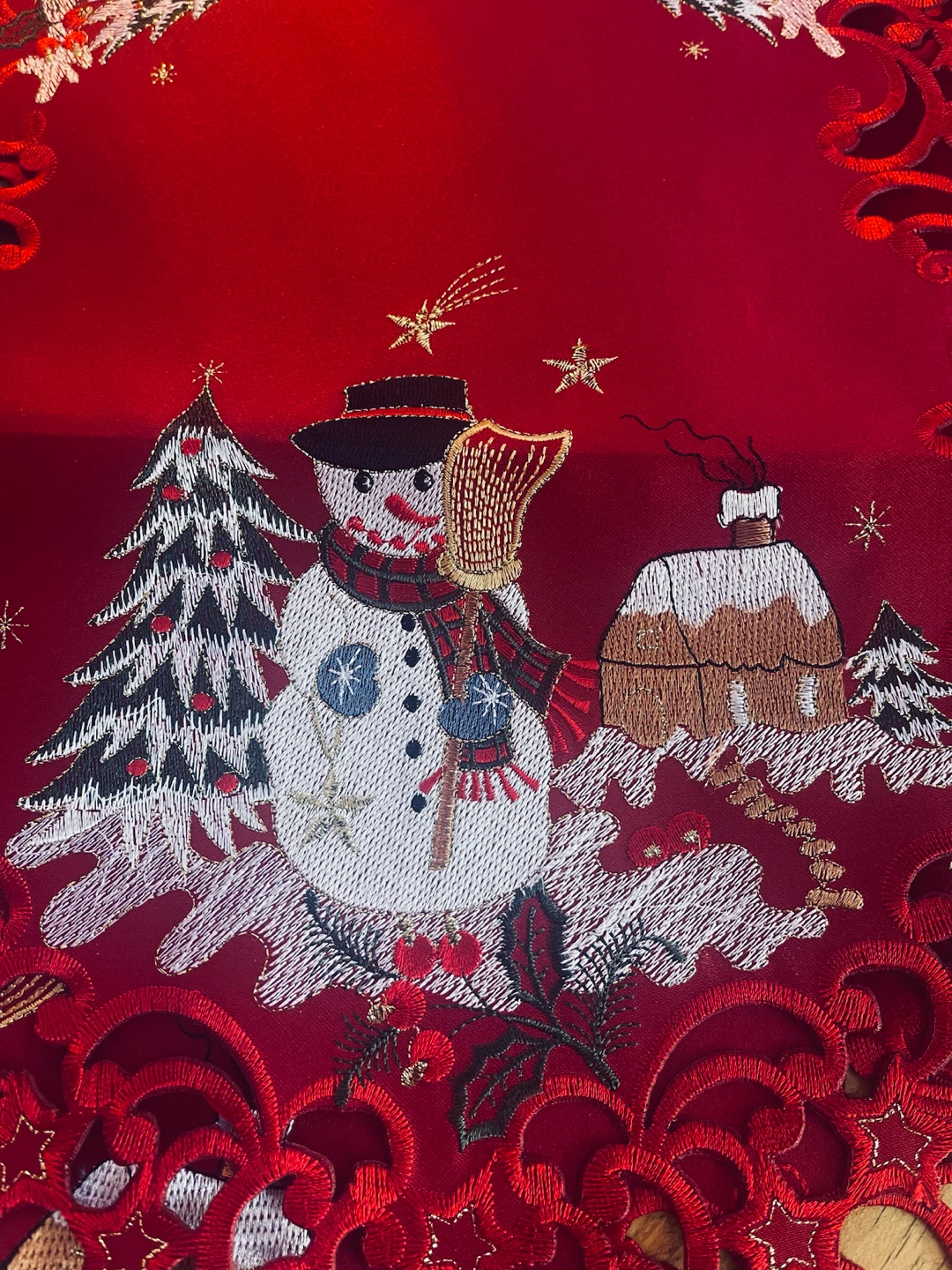 Christmas Snowman Table Runner and Topper Set - photo 2