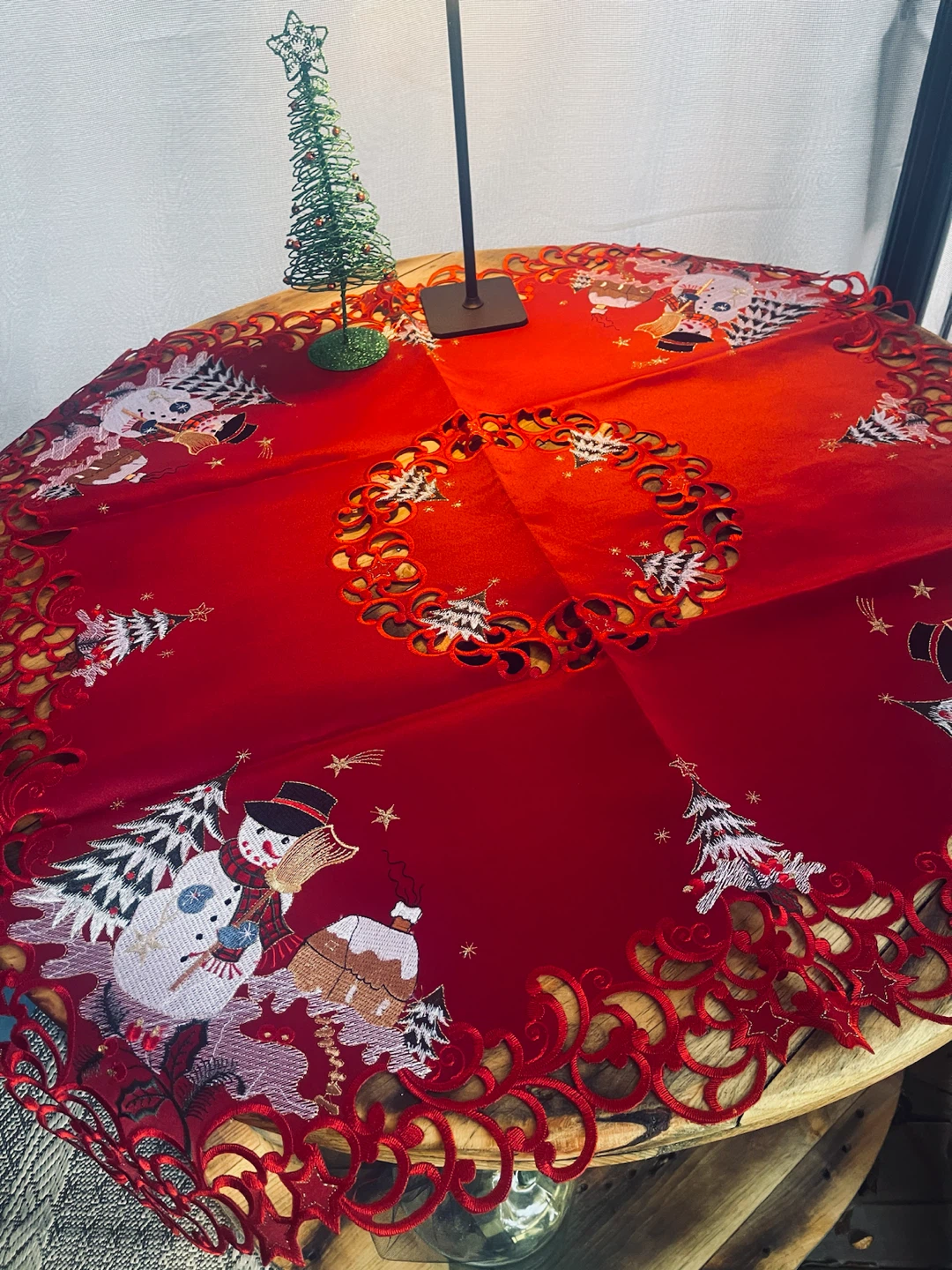 Christmas Snowman Table Runner and Topper Set - photo 3