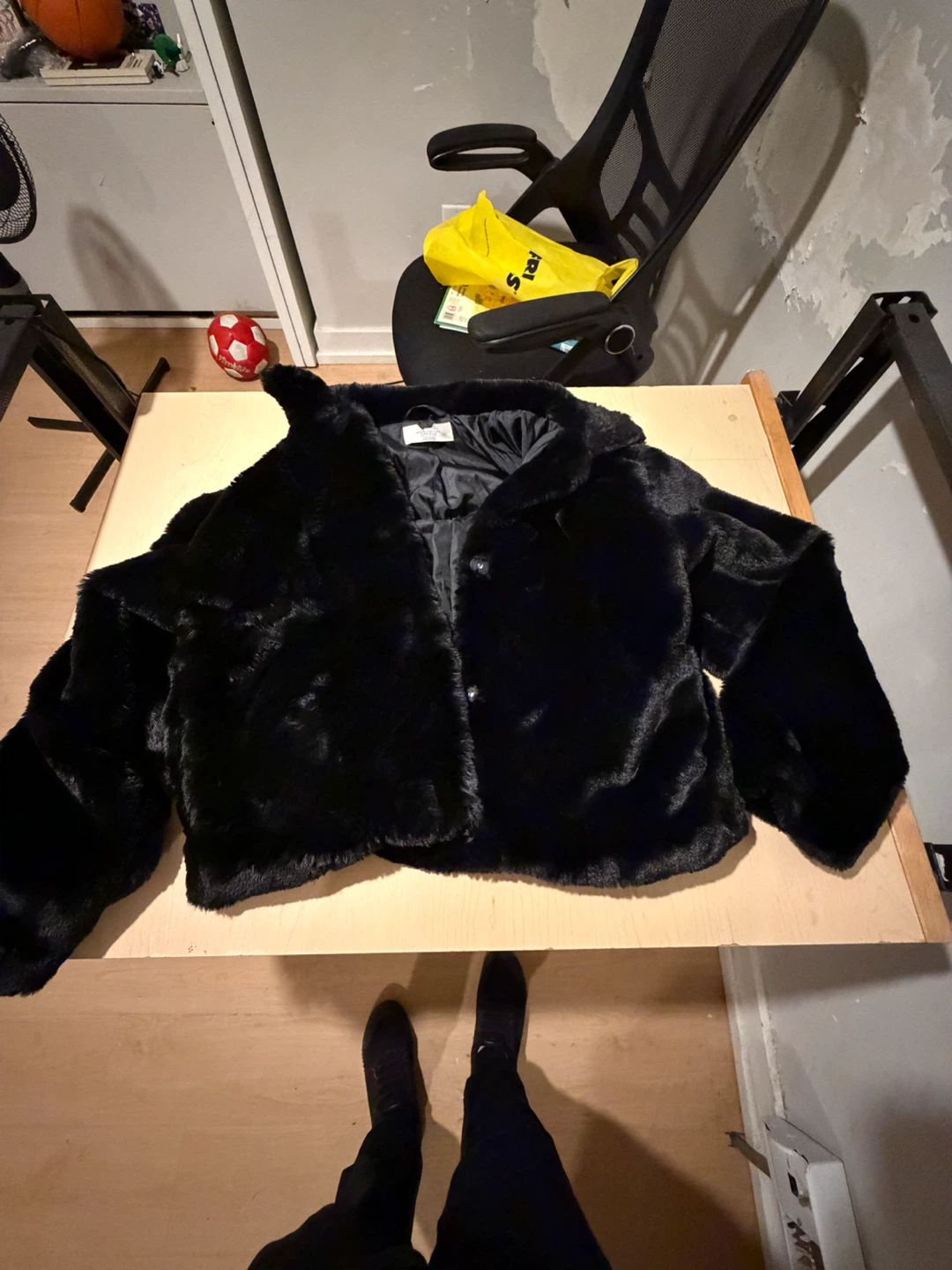 Black Faux Fur Jacket - photo 3