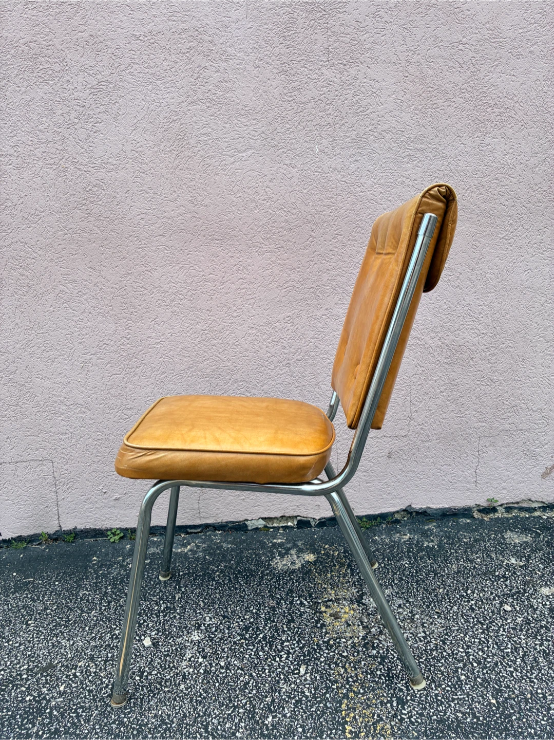Vintage Mid-Century Modern Vinyl Dining Chair - photo 2