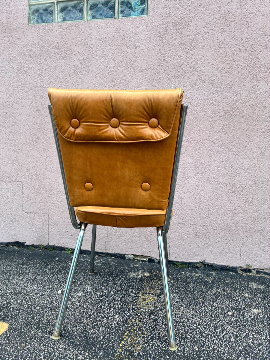 Vintage Mid-Century Modern Vinyl Dining Chair - photo 3