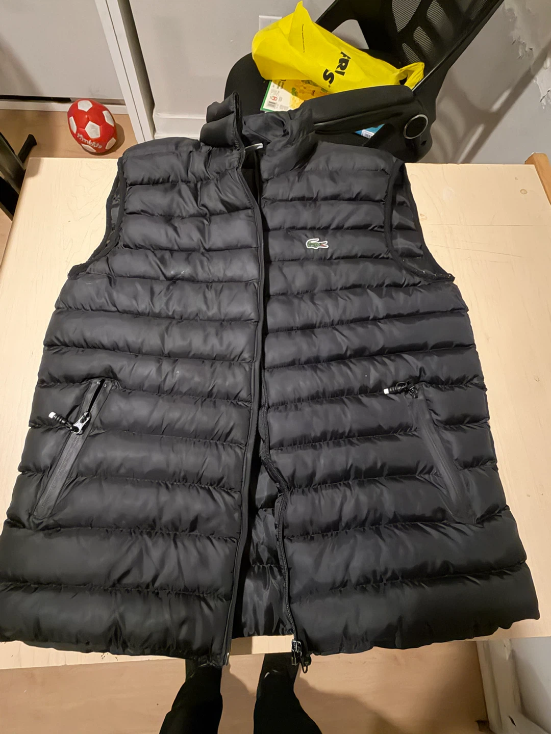 Lacoste Black Puffer Vest